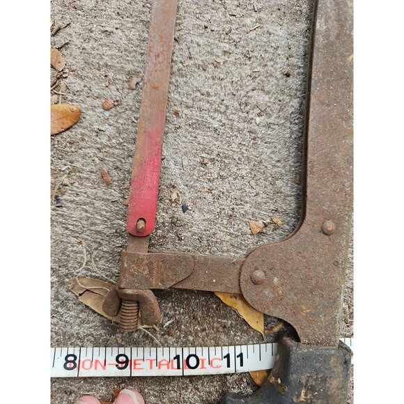 VINTAGE (UNBRANDED) HACK SAW MADE IN USA (t79) Possibly Antique - Picture 4 of 8